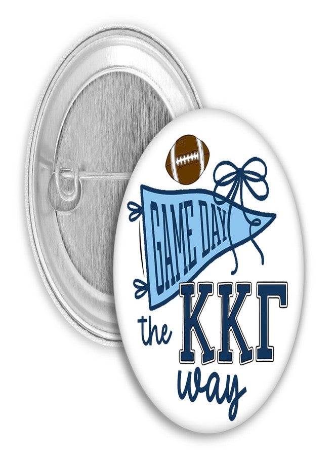 SCRAPHEART Kappa Kappa Gamma Sorority 2-Pin Button Set - Licensed KKG Game Day Pin and Heart-Shaped Gingham Button Set - Big Little Gift, Bid Day Favor - Greek Life Cute Sorority Accessories, KKG Sorority Gifts - Image 2